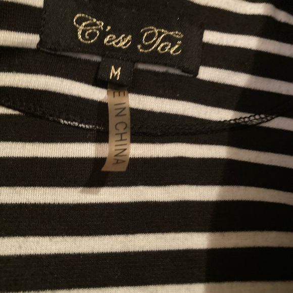 C’ est Toi black-and-white, striped short jacket - Picture 4 of 8